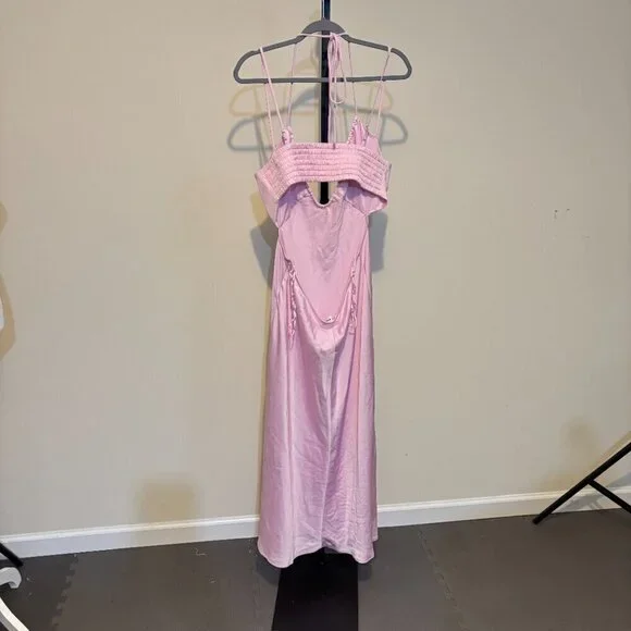 ALC Sienna Cut Out Maxi Slip Dress Pink - Picture 12 of 14